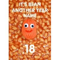 bean another year 18th eighteenth birthday card