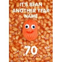 Bean Another Year 70th | Seventieth Birthday Card