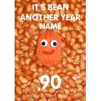 bean another year 90th ninetieth birthday card
