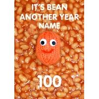 Bean Another Year 100th | One Hundredth Birthday Card