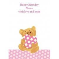 Bear Hug | Personalised Children\'s Birthday Card | LL1021