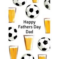 beer and football | fathers day card