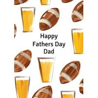 beer and rugby | fathers day card