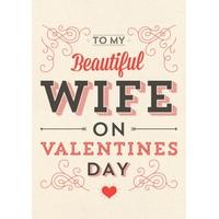 beautiful wife romantic valentines card