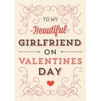 beautiful girlfriend valentines card