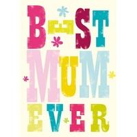 best mum letterpress birthday card for mums