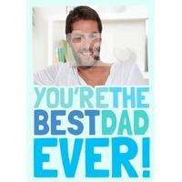 best dad ever photo fathers day card