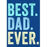 best dad ever fathers day card fd1018