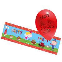 ben and hollys little kingdom latex party balloons and foil banner