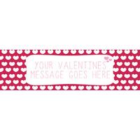 be my valentine personalised party banner