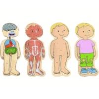 beleduc 5-Layer Wooden Puzzle, Your Body Puzzle Girl