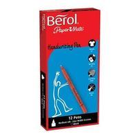 Berol Handwriting Pens 0.6 mm Line Width Water-Based Ink (1 x Pack of 144 Pens) From January to December 2017