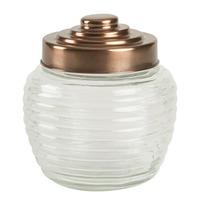 beehive glass jar with copper finish lid 2ltr case of 6