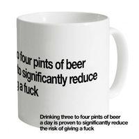 beer reduces the risk mug