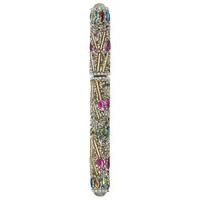 Beautiful sparkle embellish mosaic beads diamante detail Ball Point Shellac pen - Multicolour