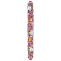 Beautiful sparkle embellish mosaic beads diamante detail Ball Point Shellac pen - Pink