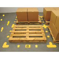 beaverswood floor signal markers t 200 x 300mm yellow pack