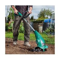 Bergman Electric Wheeled Tiller & Cultivator, Green, Steel