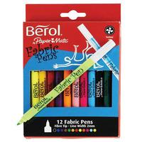 Berol Fabric Pens 12 Asst\'d