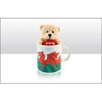 bear with heart in mini welsh mug