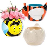 bee ceramic plant pots box of 16