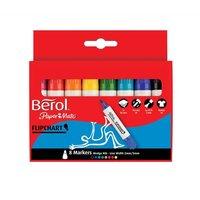 Berol Flipchart Markers Assorted (Pack of 8 Markers)