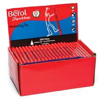 berol blue handwriting pens pack of 200 tub of 42