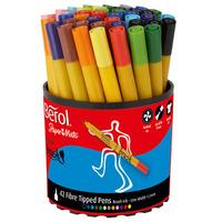 berol colour brush fibre tipped pens tub of 42 tub of 42