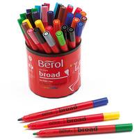 berol colourbroad fibre tipped pens tub of 42 tub of 42