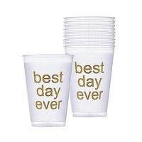 Best Day Ever Frosted Plastic Tumblers