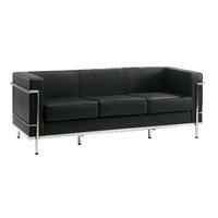 belmont 3 seater leather reception sofa