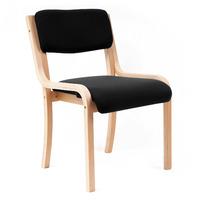 bentley beech stacking chairs black