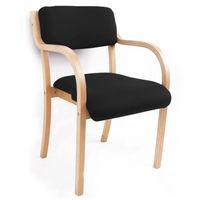 Bentley Relax Beech Stacking Chairs With Arms Black