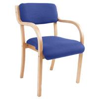 Bentley Relax Beech Stacking Chairs With Arms Blue