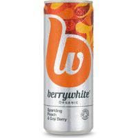Berrywhite Sparkling Organic Fruit Drink - Peach & Goji Berry - 250ml
