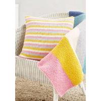 Beginners Knit Kit - Striped Cushion in Studio DK