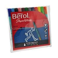 Berol Colour Fine Pen with Assorted Colours (Wallet of 12)