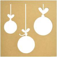 Beyond The Page MDF Baubles Silhouette Wall Art Frame 344754