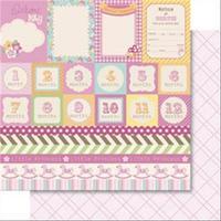 bella baby girl double sided 200gsm cardstock 12x12 snippets 273301