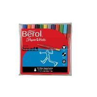 Berol Colour Broad Fibre Tip Pens Assorted Colours Pack of 12 S0375990