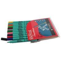 Berol Colourfine Pen Assorted Water Based Ink Pack of 12 CF12W12