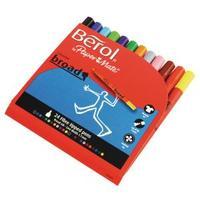 berol assorted water based colourbroad pens wallet pack of 24 s0376010