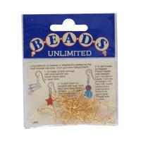 Beads Unlimited Gold Plated Long Ballwire Fish Hooks 28 Pack