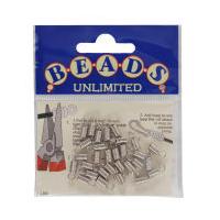 beads unlimited nickel plated leather ends 30 pack