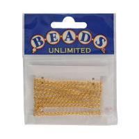 Beads Unlimited Gold Light Curb Chain 3 mm x 1 m