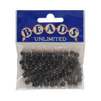 Beads Unlimited Jet Black Round Beads 6mm 80 Pack