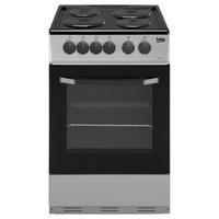 beko bcsp50x 50cm single cavity electric cooker in stainless steel