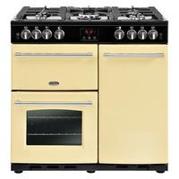 Belling 444444129 Farmhouse 90G 90cm Gas Range Cooker in Cream