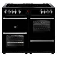 belling 444444136 farmhouse 100e 100cm electric range cooker in black