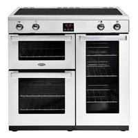 belling 444444078 cookcentre prof 90ei 90cm electric range cooker st s